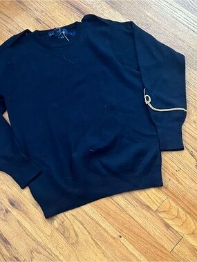 Vintage Ralph Lauren Crewneck Sweater with Gold Trim Accent